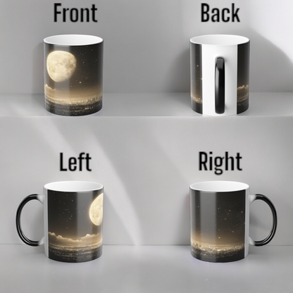 Color Morphing Moon Mug, Celestial Coffee Cup, Cosmic Tea Cup, Astronomy Mug, Magic Coffee Cup, Night Sky Lover Gift, Birthday & Holiday Present