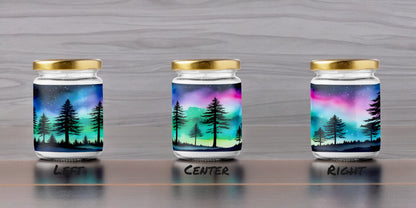 Aurora Borealis Scented Candle | 8oz Candle Jar | Lotus & Green Tea & Lavender Scents | Northern Light Souvenir | Night Sky Charm | Amazing Soft Scents | Perfect Aurora Lovers Gift