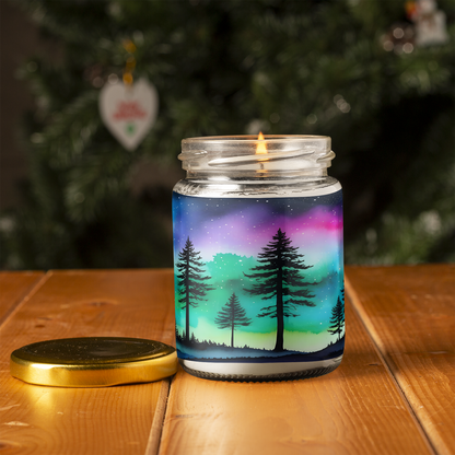 Aurora Borealis Scented Candle | 8oz Candle Jar | Lotus & Green Tea & Lavender Scents | Northern Light Souvenir | Night Sky Charm | Amazing Soft Scents | Perfect Aurora Lovers Gift