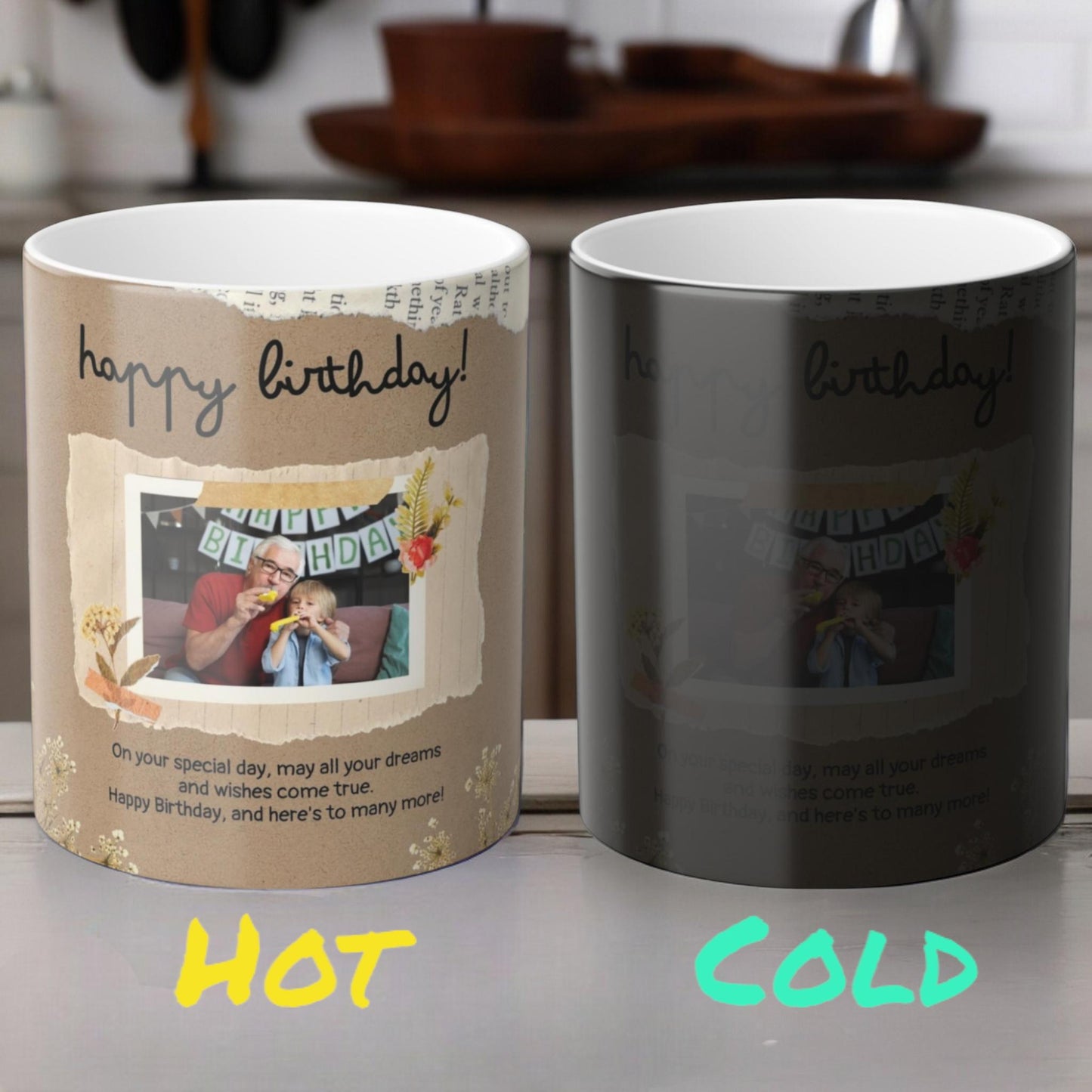 Personalized Heat Sensitive Mug - Custom Magic Color Morphing Mug 11oz - Heat Reactive Night Sky Coffee Cup - Perfect Gift for Holiday, Birthday and Celebrations