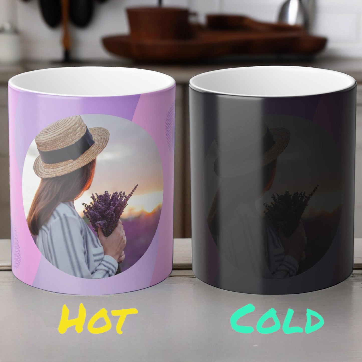 Personalized Heat Sensitive Mug - Custom Magic Color Morphing Mug 11oz - Heat Reactive Night Sky Coffee Cup - Perfect Gift for Holiday, Birthday and Celebrations