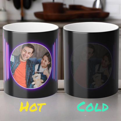 Personalized Heat Sensitive Mug - Custom Magic Color Morphing Mug 11oz - Heat Reactive Night Sky Coffee Cup - Perfect Gift for Holiday, Birthday and Celebrations