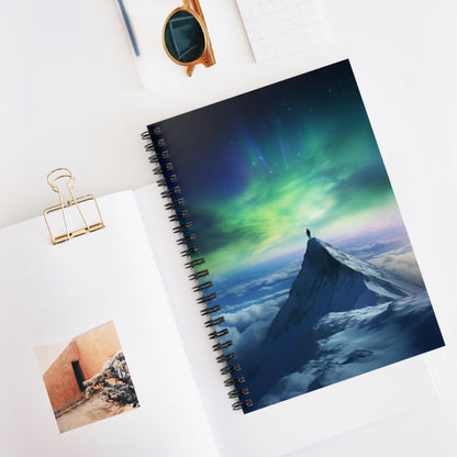 Unique Aurora Borealis Spiral Notebook Ruled Line - Personalized Northern Light View - Stationary Accessories - Perfect Aurora Lovers Gift 45