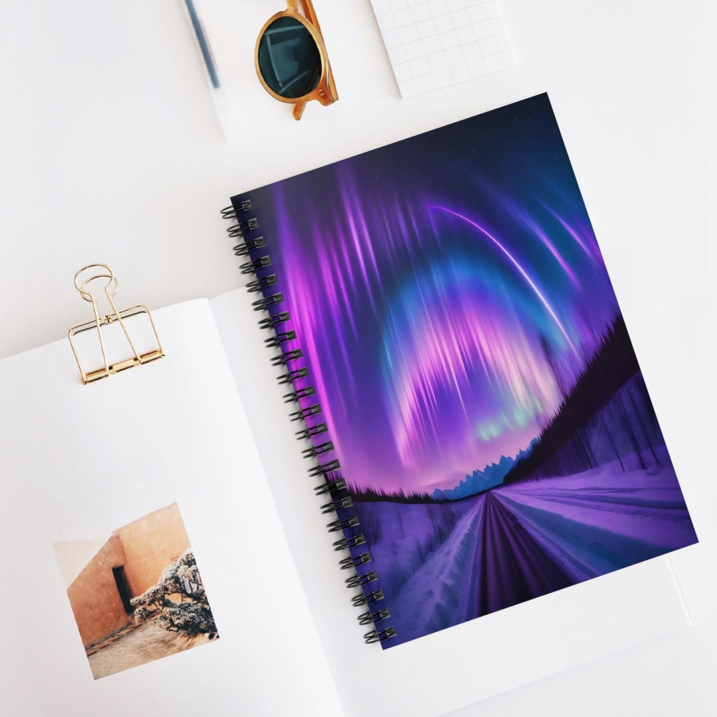 Unique Aurora Borealis Spiral Notebook Ruled Line - Personalized Northern Light View - Stationary Accessories - Perfect Aurora Lovers Gift 29