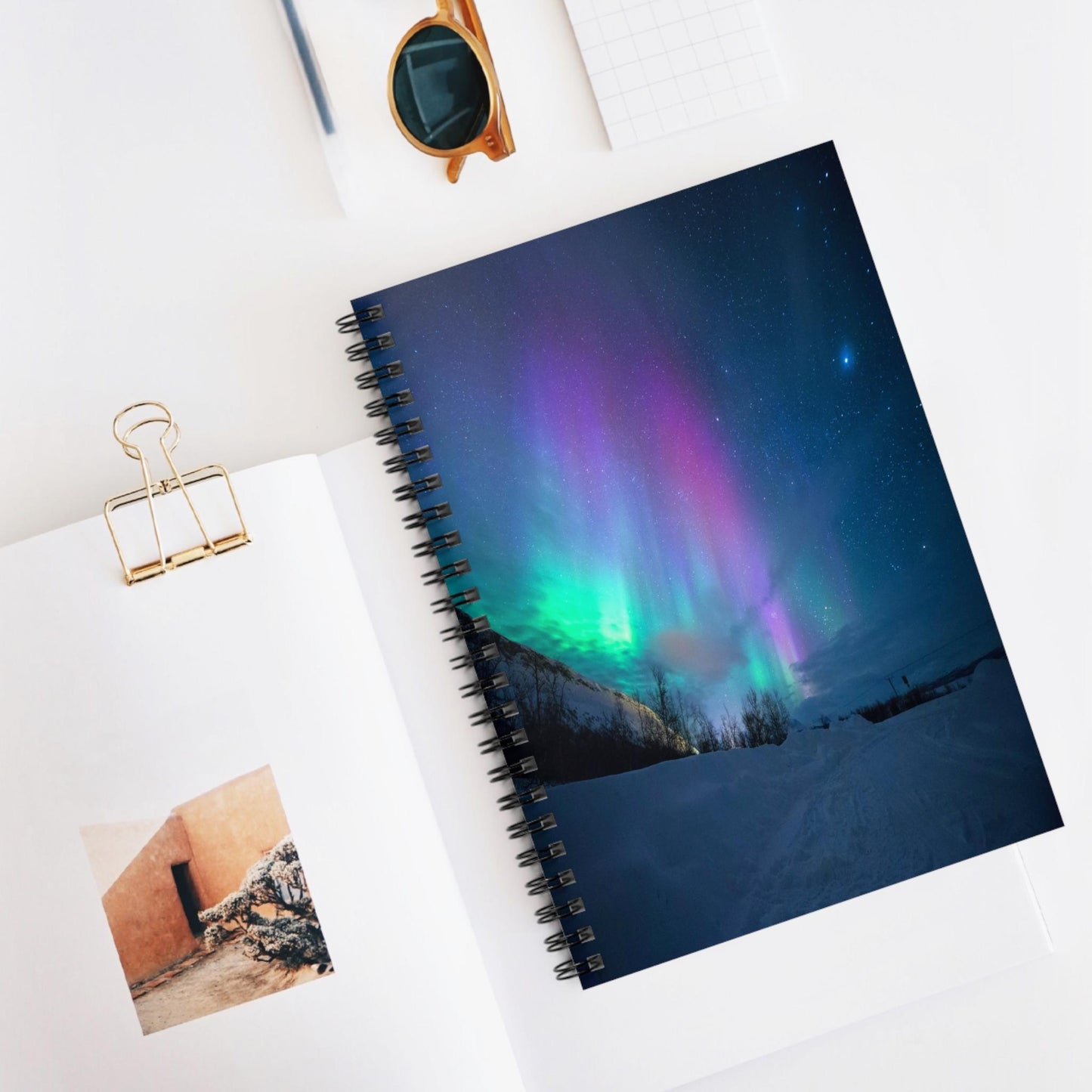 Unique Aurora Borealis Spiral Notebook Ruled Line - Personalized Northern Light View - Stationary Accessories - Perfect Aurora Lovers Gift 22