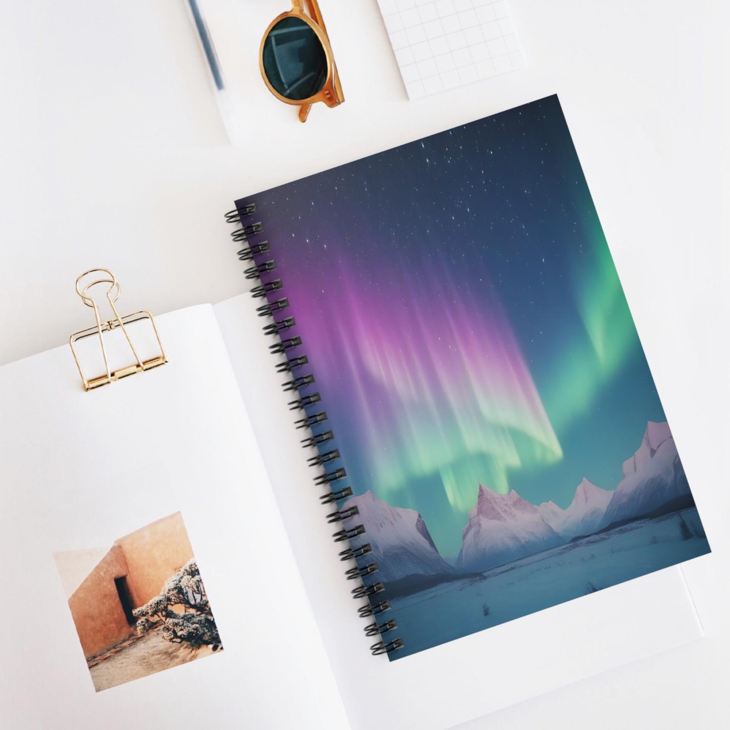 Unique Aurora Borealis Spiral Notebook Ruled Line - Personalized Northern Light View - Stationary Accessories - Perfect Aurora Lovers Gift 32