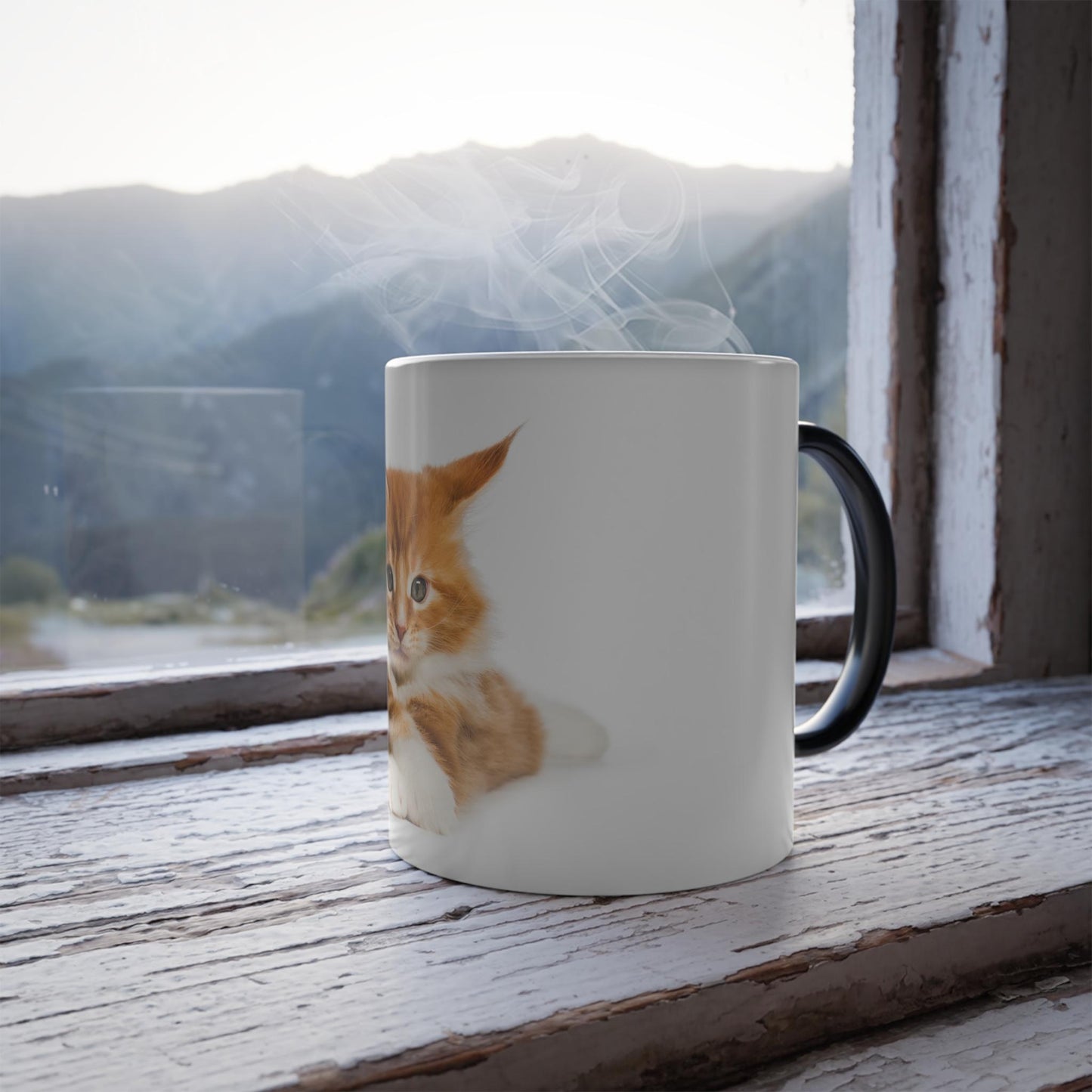 Enchanting Cat Kitten Heat Sensitive Mug - Lovely Pet Magic Morphing Mug 11oz - Coffee Tea Cup - Perfect Gift for Pet Lovers 4