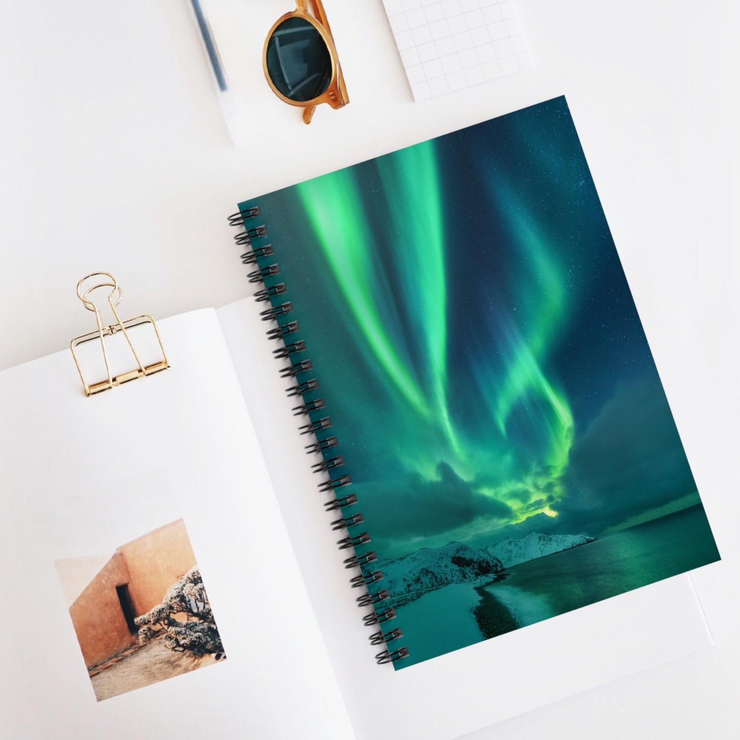 Unique Aurora Borealis Spiral Notebook Ruled Line - Personalized Northern Light View - Stationary Accessories - Perfect Aurora Lovers Gift 20