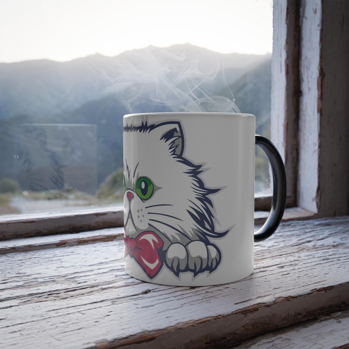 Enchanting Cat Kitten Heat Sensitive Mug - Lovely Pet Magic Morphing Mug 11oz - Coffee Tea Cup - Perfect Gift for Pet Lovers 1