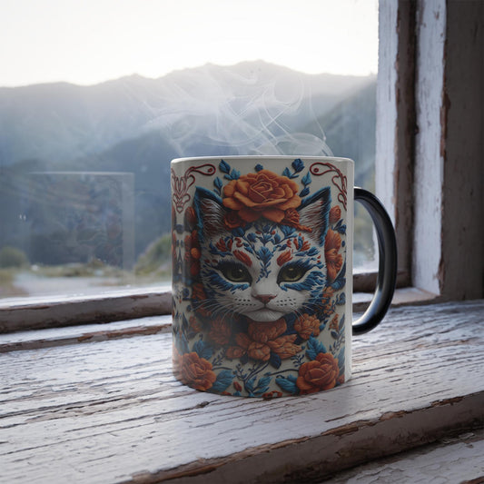 Enchanting Cat Kitten Heat Sensitive Mug - Lovely Pet Magic Morphing Mug 11oz - Coffee Tea Cup - Perfect Gift for Pet Lovers 9