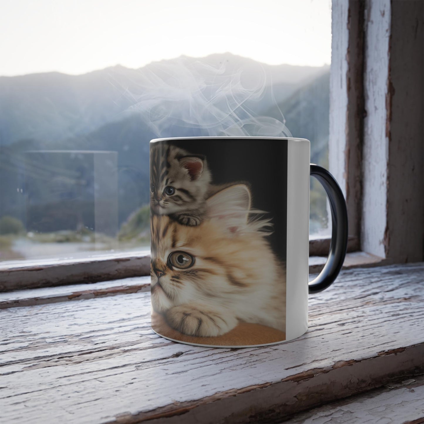 Enchanting Cat Kitten Heat Sensitive Mug - Lovely Pet Magic Morphing Mug 11oz - Coffee Tea Cup - Perfect Gift for Pet Lovers 3