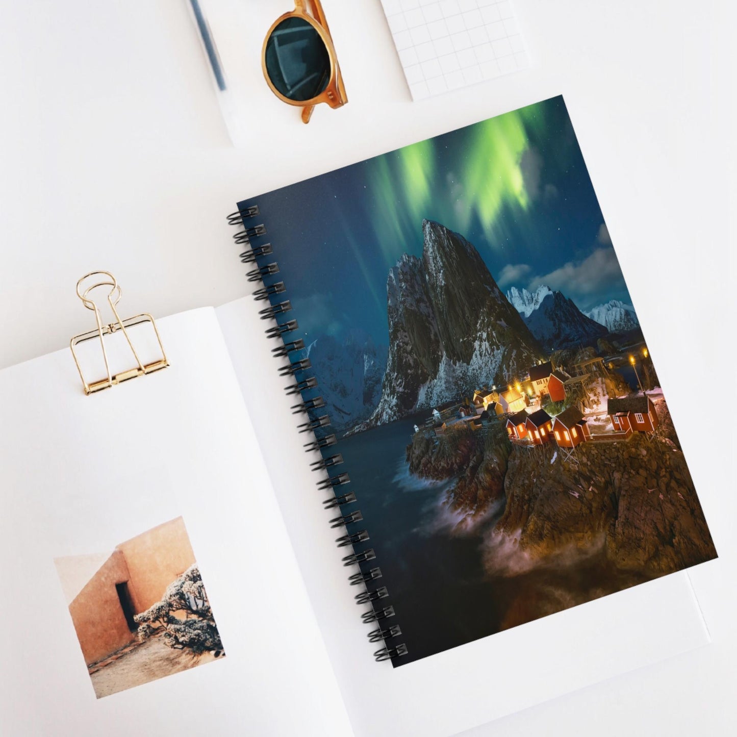 Unique Aurora Borealis Spiral Notebook Ruled Line - Personalized Northern Light View - Stationary Accessories - Perfect Aurora Lovers Gift 19