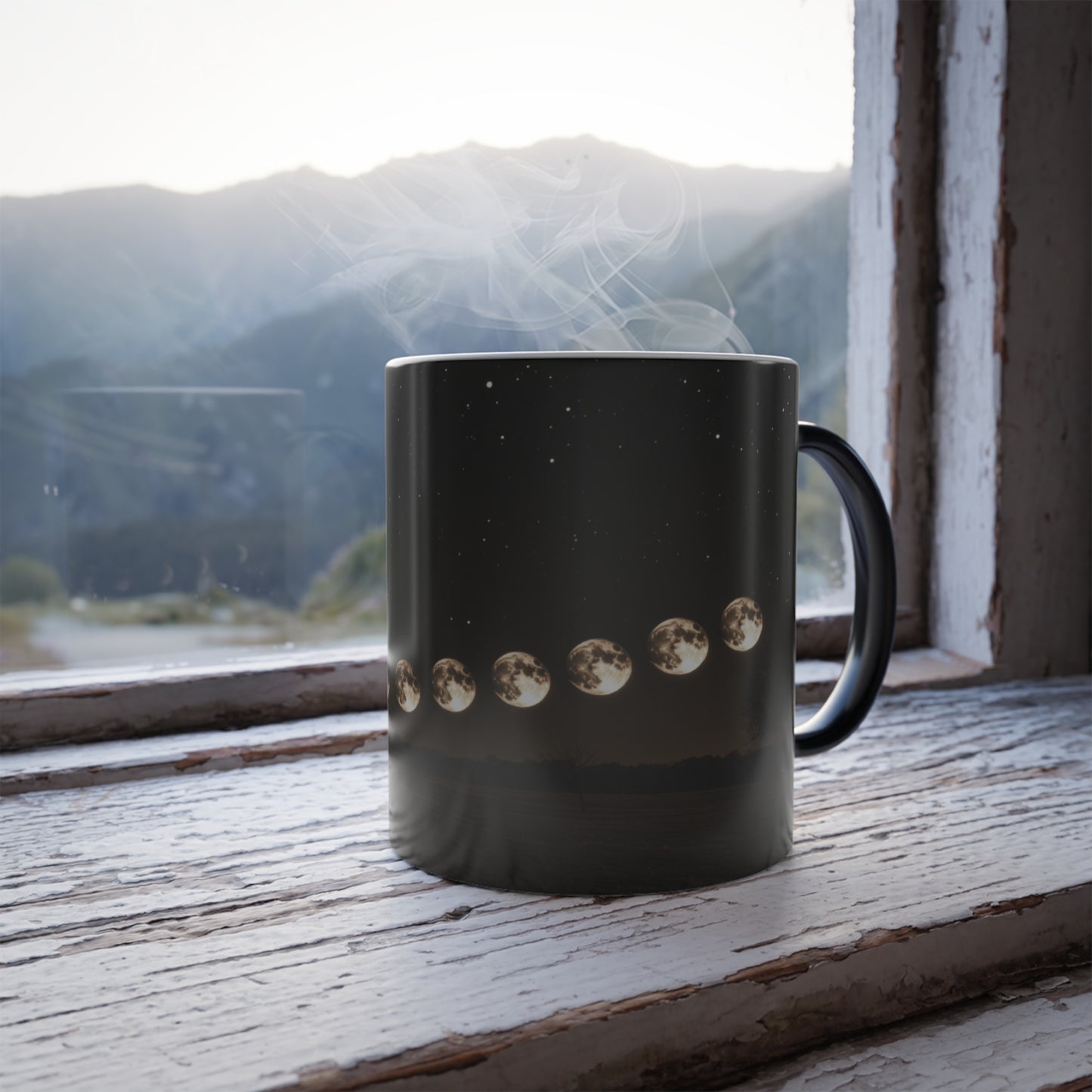 Lunar Phases Color Morphing Mug | Cozy Nighttime Vibe, Gift for Astronomers, Home Decor, Unique Coffee Tea Cup, Ideal for Birthdays