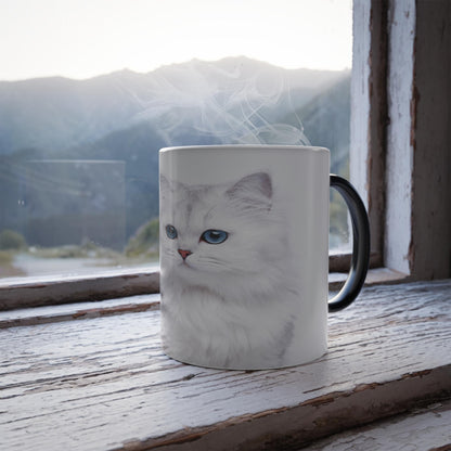 Enchanting Cat Kitten Heat Sensitive Mug - Lovely Pet Magic Morphing Mug 11oz - Coffee Tea Cup - Perfect Gift for Pet Lovers 4