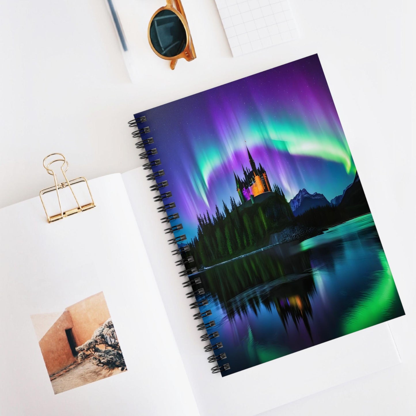 Unique Aurora Borealis Spiral Notebook Ruled Line - Personnalisé Northern Light View - Accessoires stationnaires - Perfect Aurora Lovers Gift 31