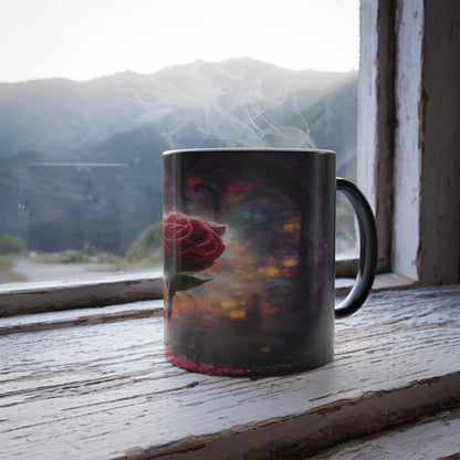 Enchanting Flower Magic Morphing Mug 11oz - Lovely Heat Sensitive Coffee Tea Cup with Flower, Rose, Tree, Heart Designs - Special Gifts for Flower Lovers 6