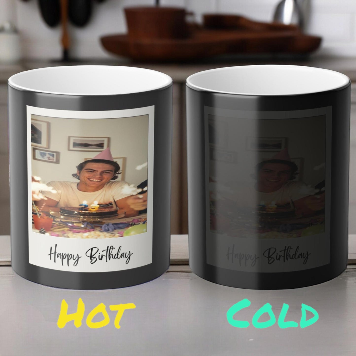 Personalized Heat Sensitive Mug - Custom Magic Color Morphing Mug 11oz - Heat Reactive Night Sky Coffee Cup - Perfect Gift for Holiday, Birthday and Celebrations