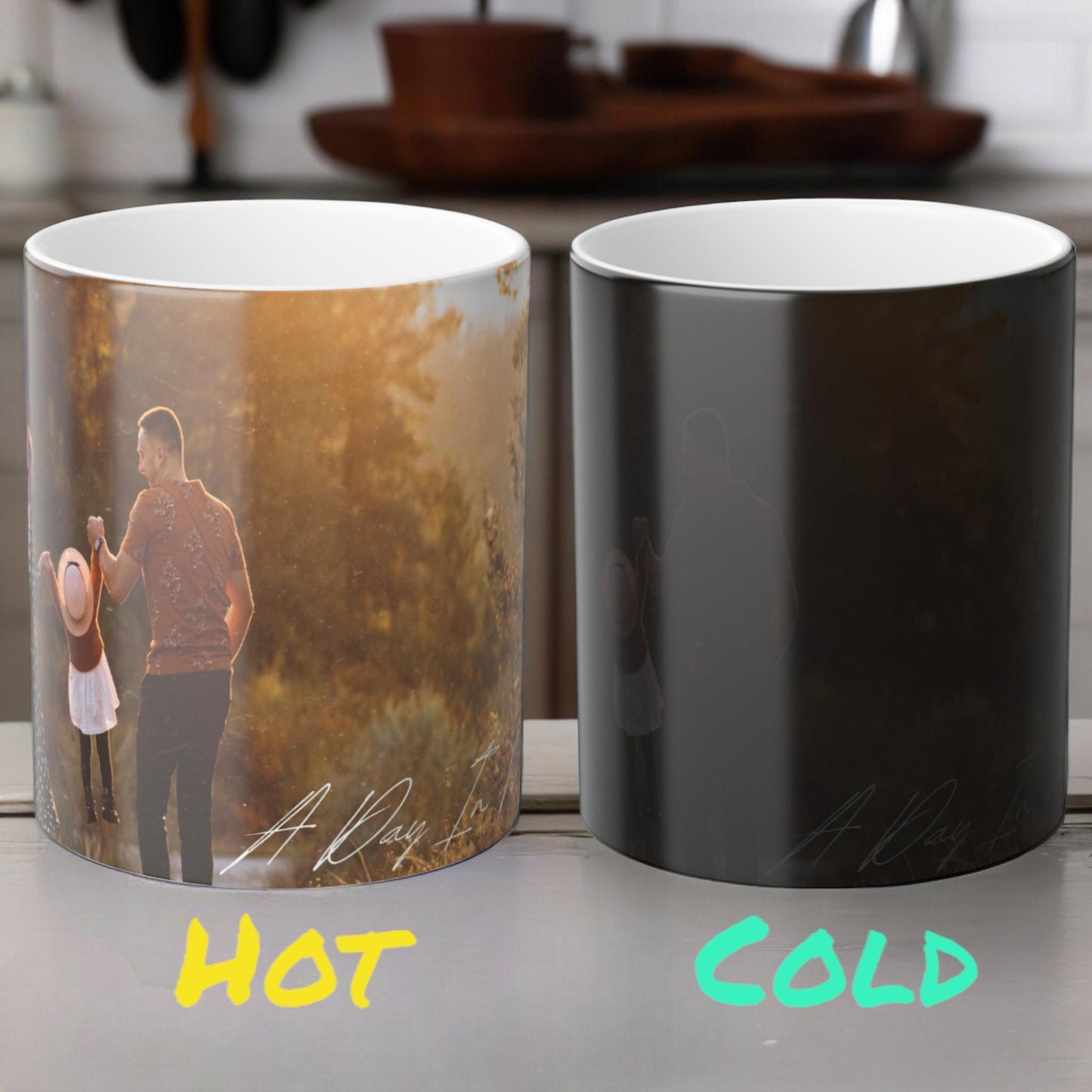 Personalized Heat Sensitive Mug - Custom Magic Color Morphing Mug 11oz - Heat Reactive Night Sky Coffee Cup - Perfect Gift for Holiday, Birthday and Celebrations