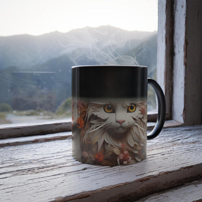 Enchanting Cat Kitten Heat Sensitive Mug - Lovely Pet Magic Morphing Mug 11oz - Coffee Tea Cup - Perfect Gift for Pet Lovers 10