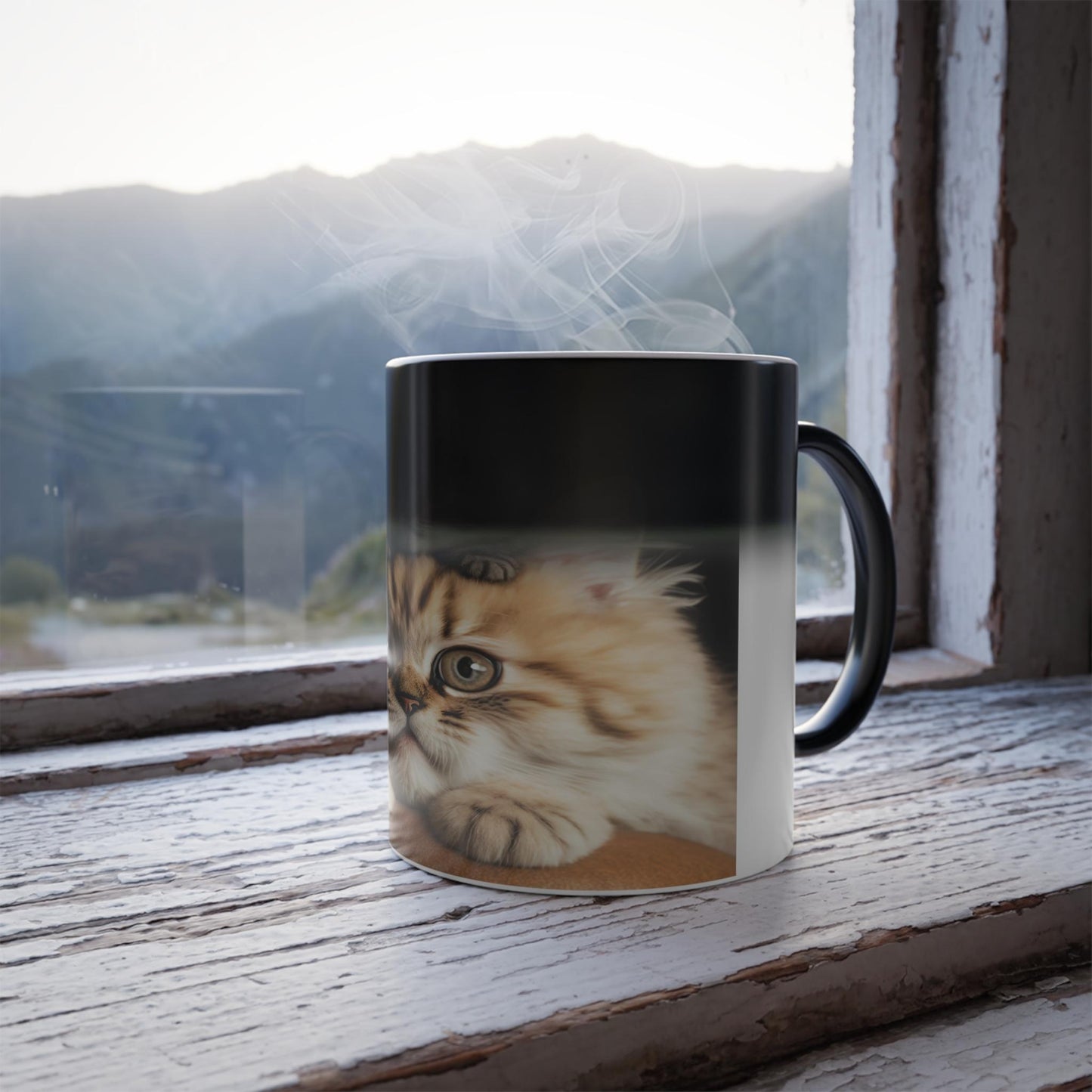 Enchanting Cat Kitten Heat Sensitive Mug - Lovely Pet Magic Morphing Mug 11oz - Coffee Tea Cup - Perfect Gift for Pet Lovers 3