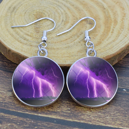 Boucles d’oreilles uniques Aurora Borealis Drop - Bijoux Northern Lights - Boucles d’oreilles Dangle Cabochon en verre - Perfect Aurora Lovers Gift 26 