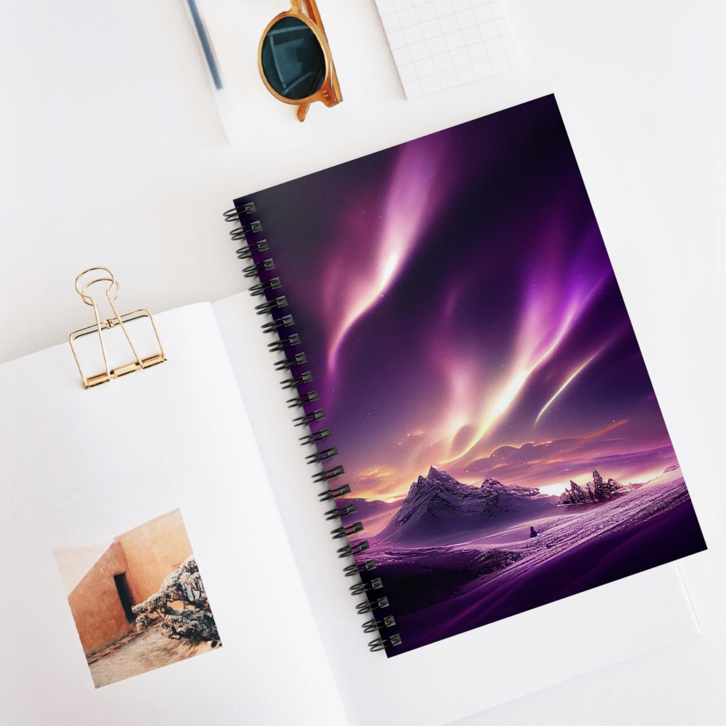 Unique Aurora Borealis Spiral Notebook Ruled Line - Personalized Northern Light View - Stationary Accessories - Perfect Aurora Lovers Gift 42