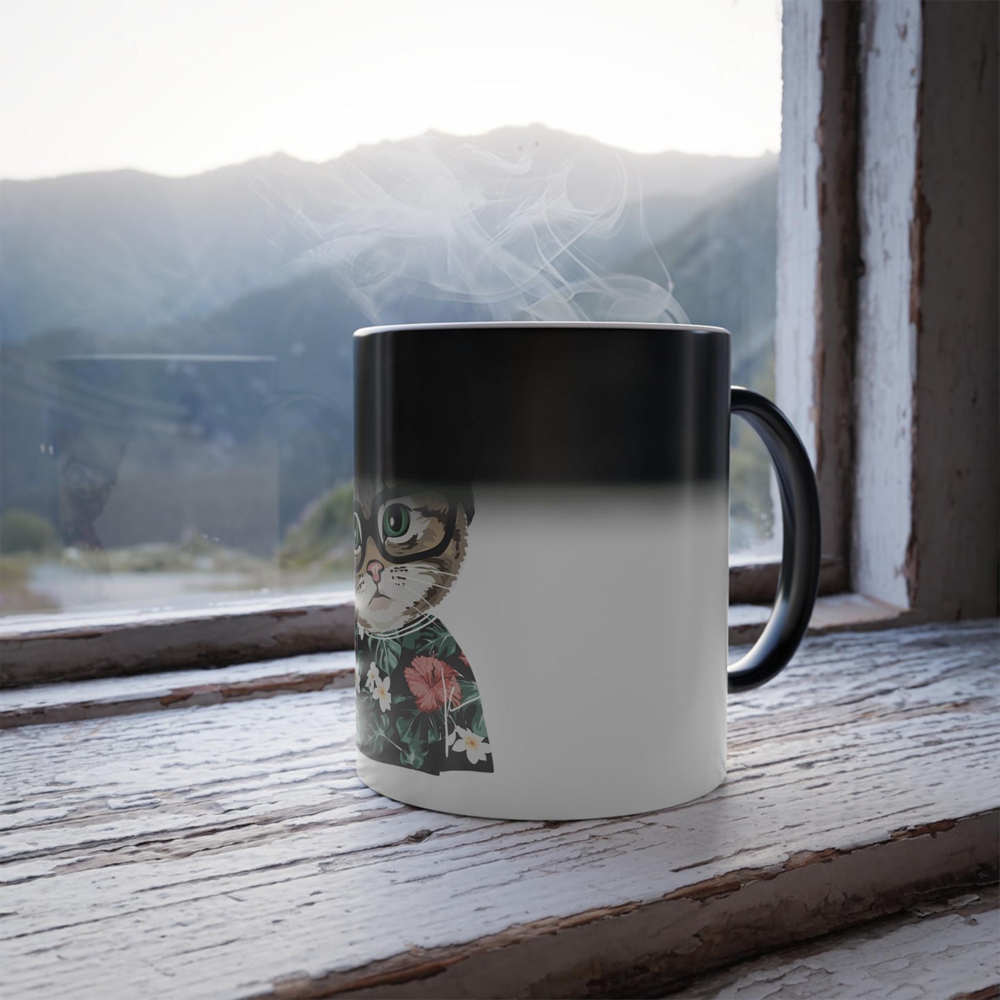 Enchanting Cat Kitten Heat Sensitive Mug - Lovely Pet Magic Morphing Mug 11oz - Coffee Tea Cup - Perfect Gift for Pet Lovers 1