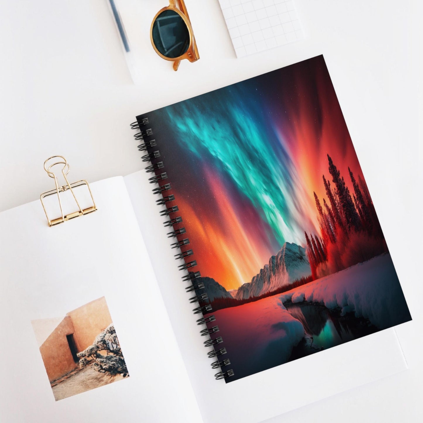 Unique Aurora Borealis Spiral Notebook Ruled Line - Personalized Northern Light View - Stationary Accessories - Perfect Aurora Lovers Gift 40