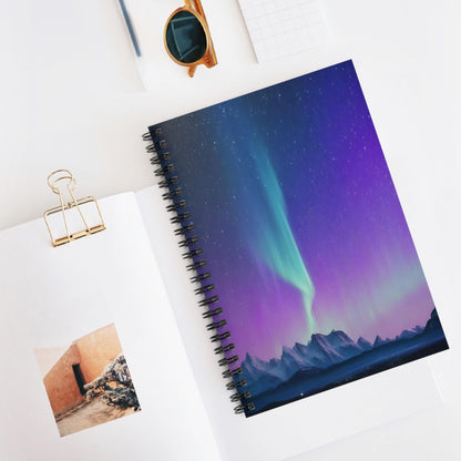 Unique Aurora Borealis Spiral Notebook Ruled Line - Personalized Northern Light View - Stationary Accessories - Perfect Aurora Lovers Gift 30