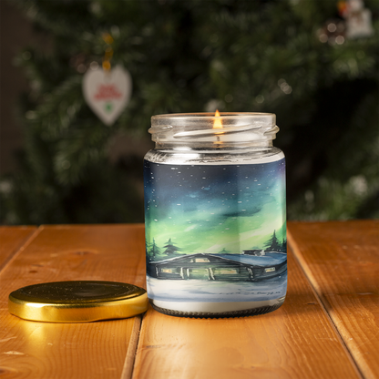 Aurora Borealis Scented Candle | 8oz Candle Jar | Lotus & Green Tea & Lavender Scents | Northern Light Souvenir | Night Sky Charm | Amazing Soft Scents | Perfect Aurora Lovers Gift