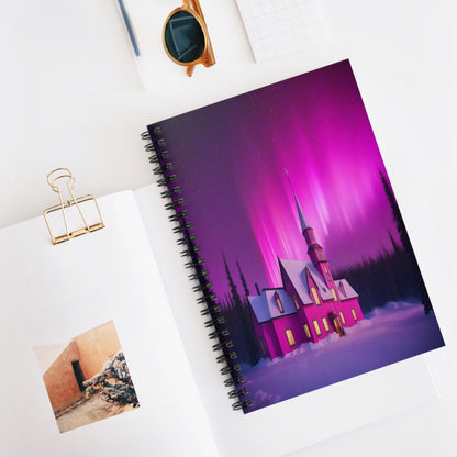 Unique Aurora Borealis Spiral Notebook Ruled Line - Personalized Northern Light View - Stationary Accessories - Perfect Aurora Lovers Gift 31