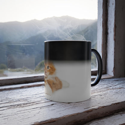 Enchanting Cat Kitten Heat Sensitive Mug - Lovely Pet Magic Morphing Mug 11oz - Coffee Tea Cup - Perfect Gift for Pet Lovers 4