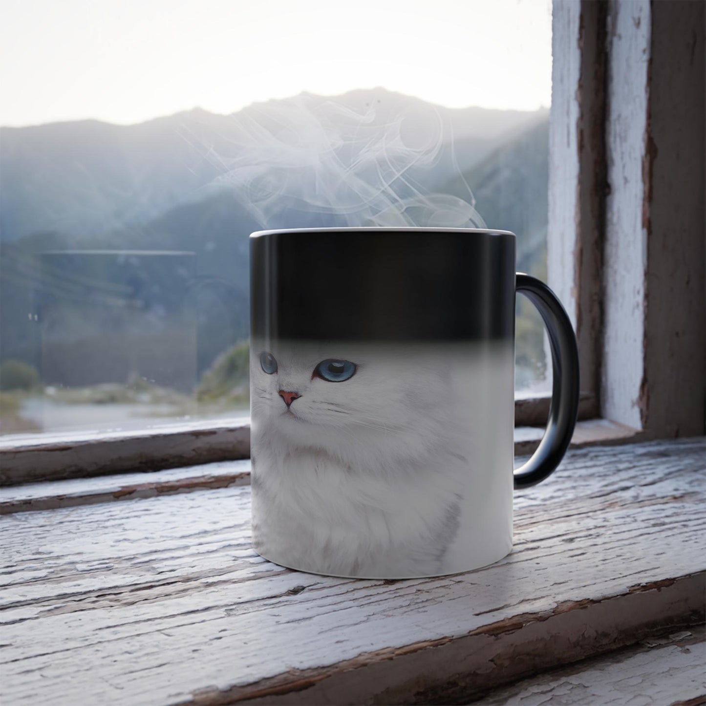 Enchanting Cat Kitten Heat Sensitive Mug - Lovely Pet Magic Morphing Mug 11oz - Coffee Tea Cup - Perfect Gift for Pet Lovers 4