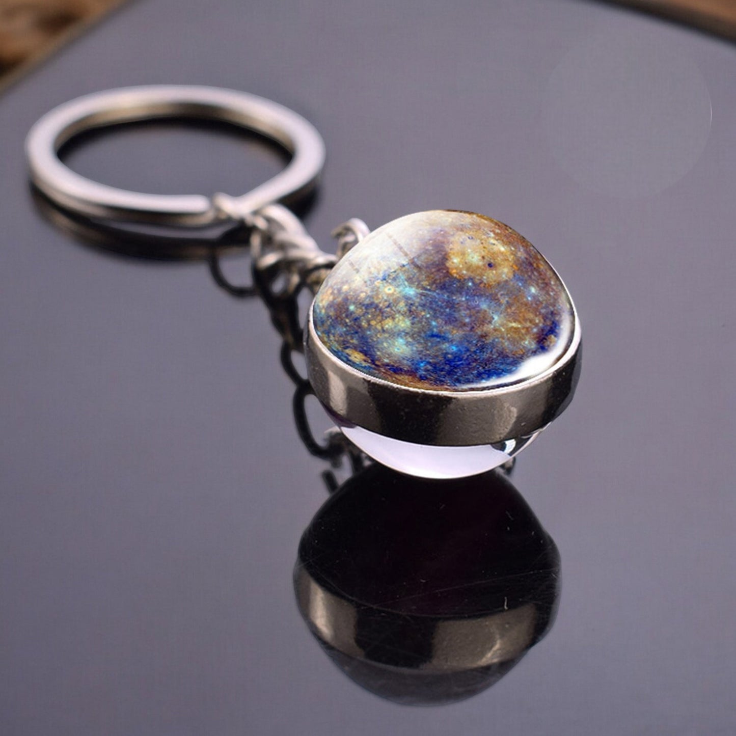 Solar System Galaxy Nebula Star Keyring - Universe Cosmos Jewelry - Double Side Glass Ball Key Chain - Perfect Astronomy Lovers Gift 4