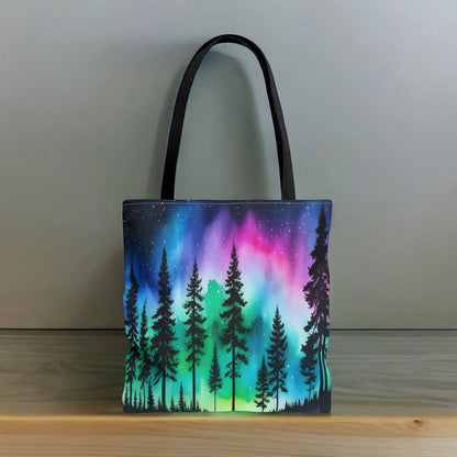 Aurora Borealis Tote Bag (AOP) - Northern Lights Bag