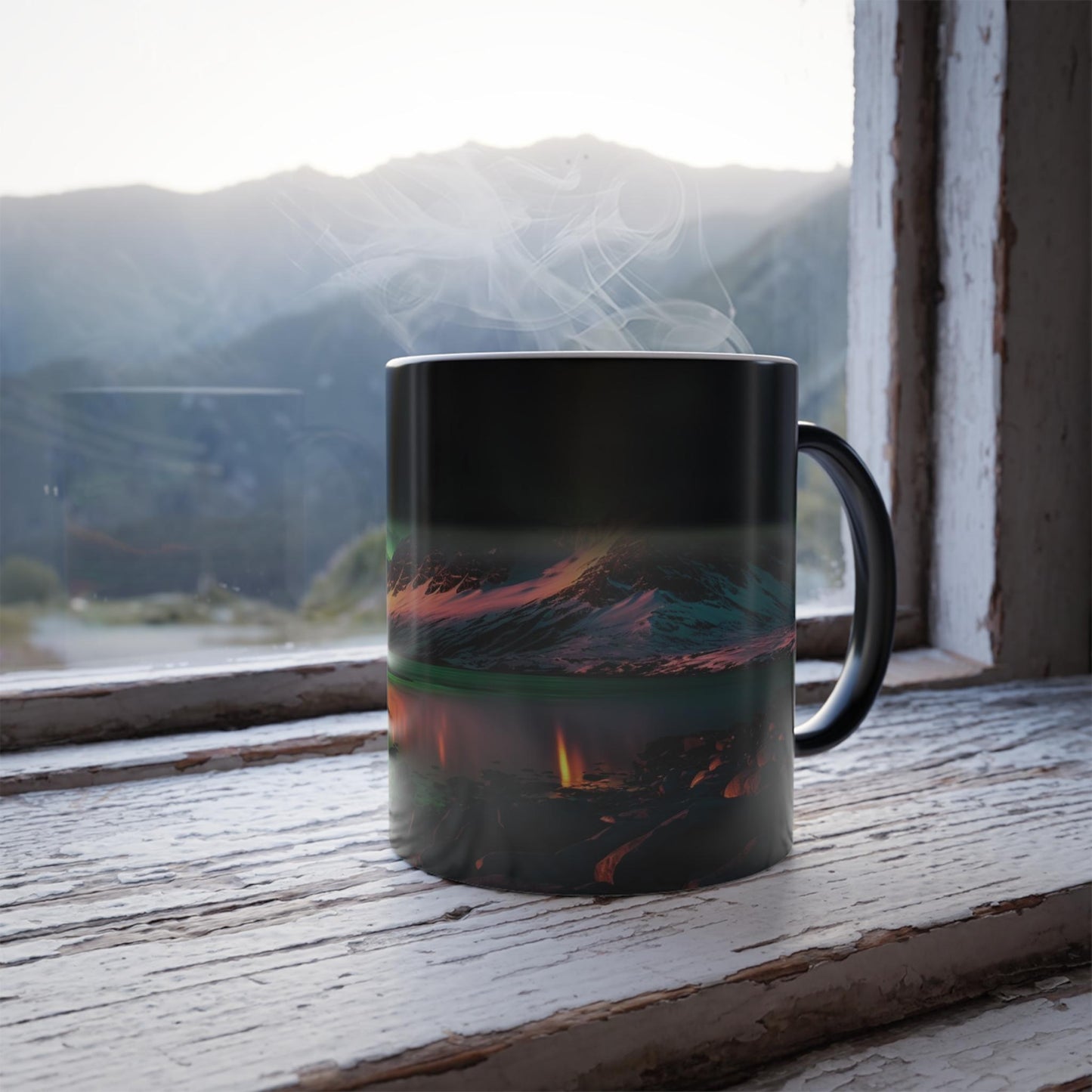 Enchanting Aurora Borealis Heat Sensitive Mug - Northern Lights Magic Color Morphing Mug 11oz - Heat Reactive Night Sky Coffee Cup - Perfect Gift for Nature Lovers 20