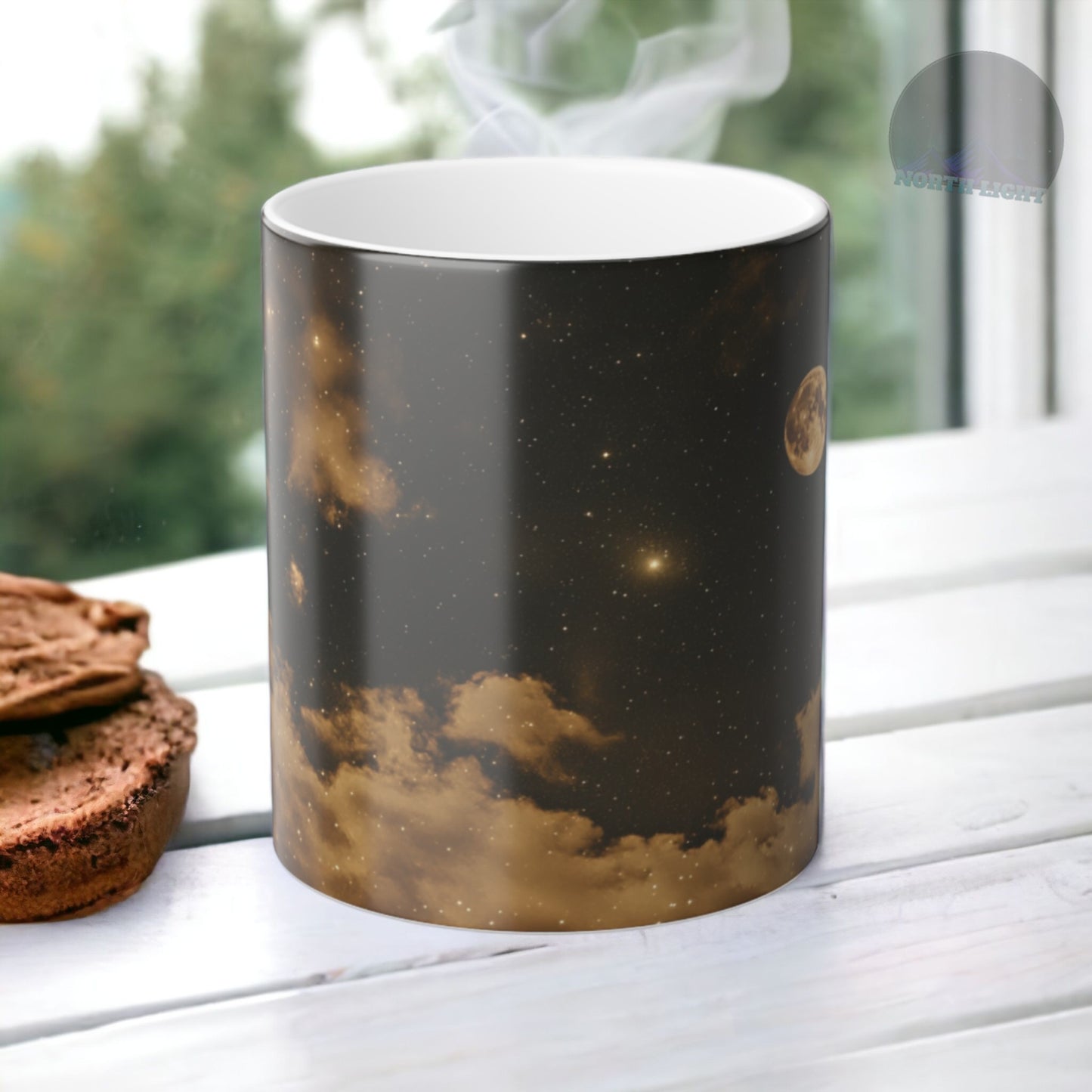 Color Morphing Moon Mug, Celestial Coffee Cup, Cosmic Tea Cup, Astronomy Mug, Magic Coffee Cup, Night Sky Lover Gift, Birthday & Holiday Present