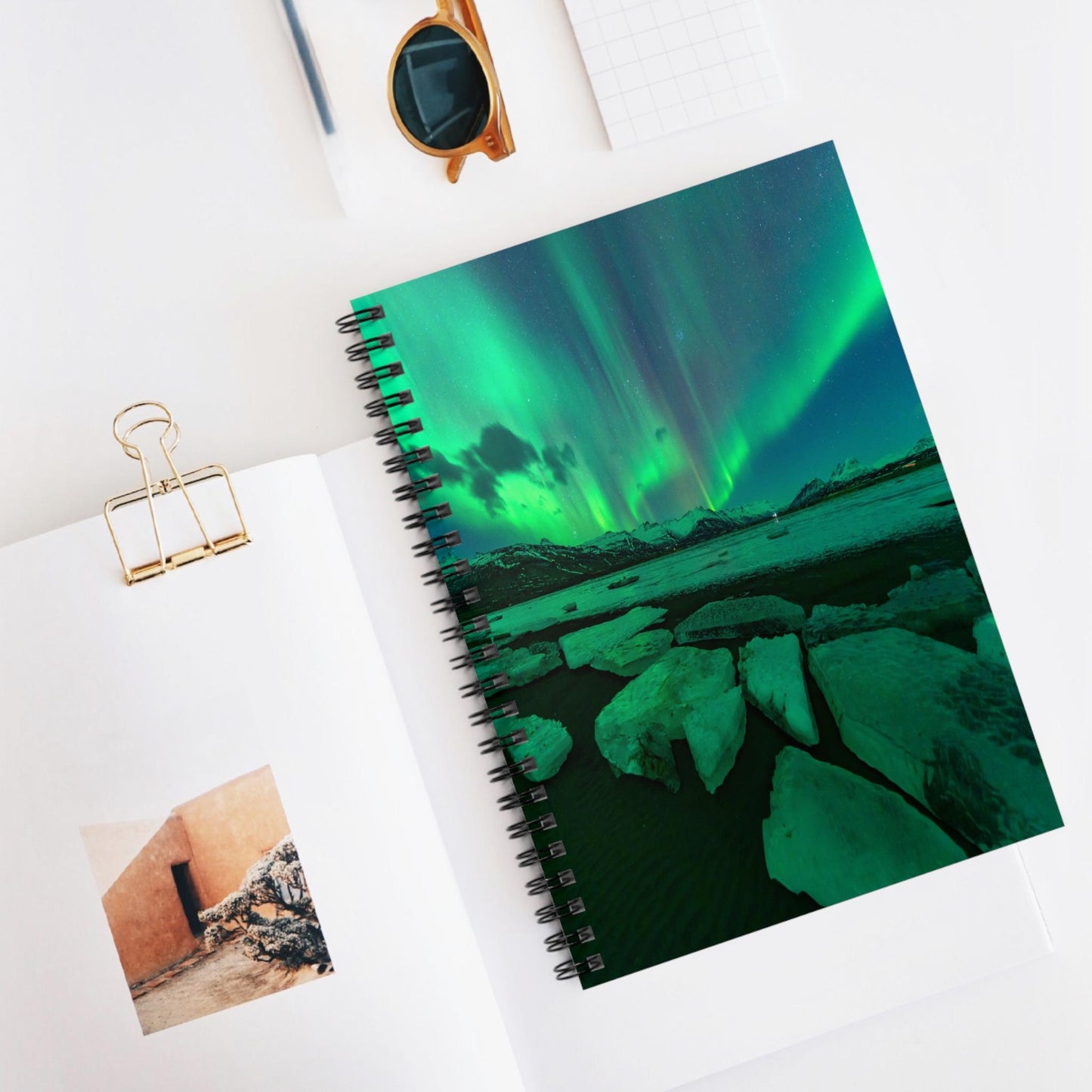 Unique Aurora Borealis Spiral Notebook Ruled Line - Personalized Northern Light View - Stationary Accessories - Perfect Aurora Lovers Gift 20