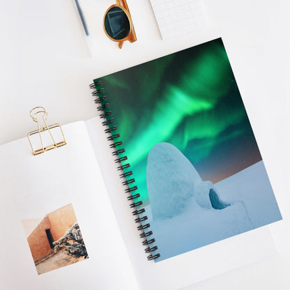 Unique Aurora Borealis Spiral Notebook Ruled Line - Personalized Northern Light View - Stationary Accessories - Perfect Aurora Lovers Gift 23