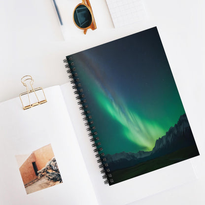 Unique Aurora Borealis Spiral Notebook Ruled Line - Personalized Northern Light View - Stationary Accessories - Perfect Aurora Lovers Gift 34