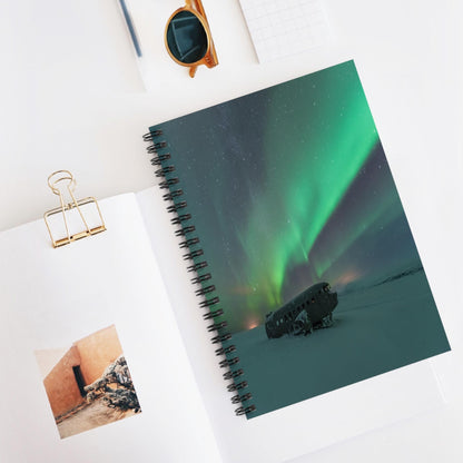 Unique Aurora Borealis Spiral Notebook Ruled Line - Personalized Northern Light View - Stationary Accessories - Perfect Aurora Lovers Gift 21