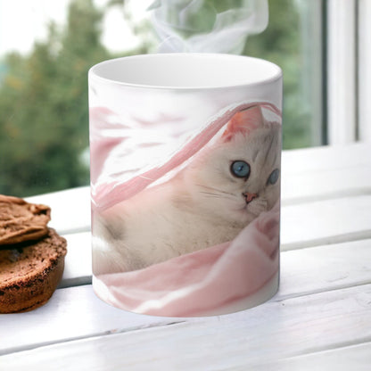 Enchanting Cat Kitten Heat Sensitive Mug - Lovely Pet Magic Morphing Mug 11oz - Coffee Tea Cup - Perfect Gift for Pet Lovers 4