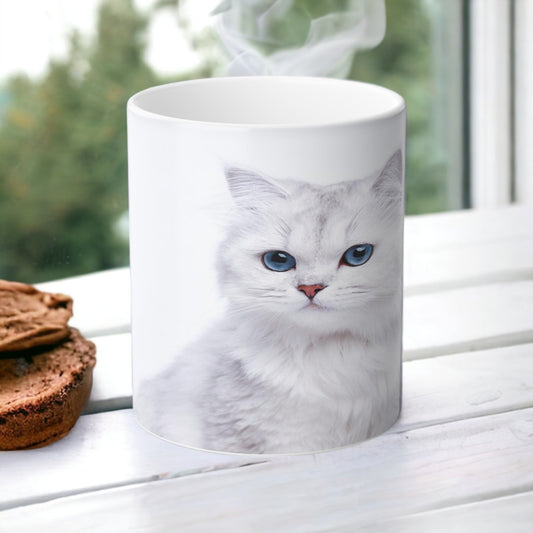 Tasse sensible à la chaleur pour chaton enchanteur - Belle tasse de morphing magique pour animaux de compagnie 11 oz - Tasse à café et à thé - Cadeau parfait pour les amoureux des animaux de compagnie 4 