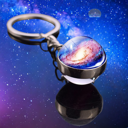 Porte-clés étoile nébuleuse du système solaire - Bijoux Cosmos Univers - Porte-clés boule de verre double face - Cadeau parfait pour les amoureux de l'astronomie 2 