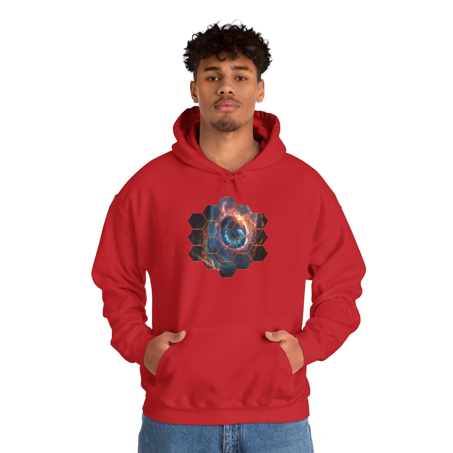 JWST Unisex Heavy Blend™ Hooded Sweatshirt - Space Horsehead Nebula Galaxy Universe - Autumn Fall T-shirt - Astronomy Gift