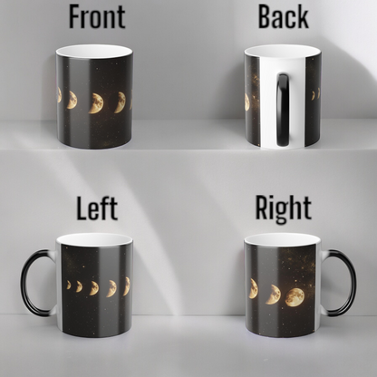 Lunar Phases Color Morphing Mug | Cozy Nighttime Vibe, Gift for Astronomers, Home Decor, Unique Coffee Tea Cup, Ideal for Birthdays
