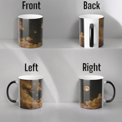 Color Morphing Moon Mug, Celestial Coffee Cup, Cosmic Tea Cup, Astronomy Mug, Magic Coffee Cup, Night Sky Lover Gift, Birthday & Holiday Present