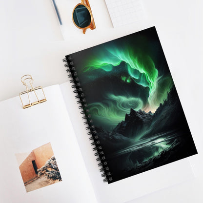 Unique Aurora Borealis Spiral Notebook Ruled Line - Personalized Northern Light View - Stationary Accessories - Perfect Aurora Lovers Gift 41