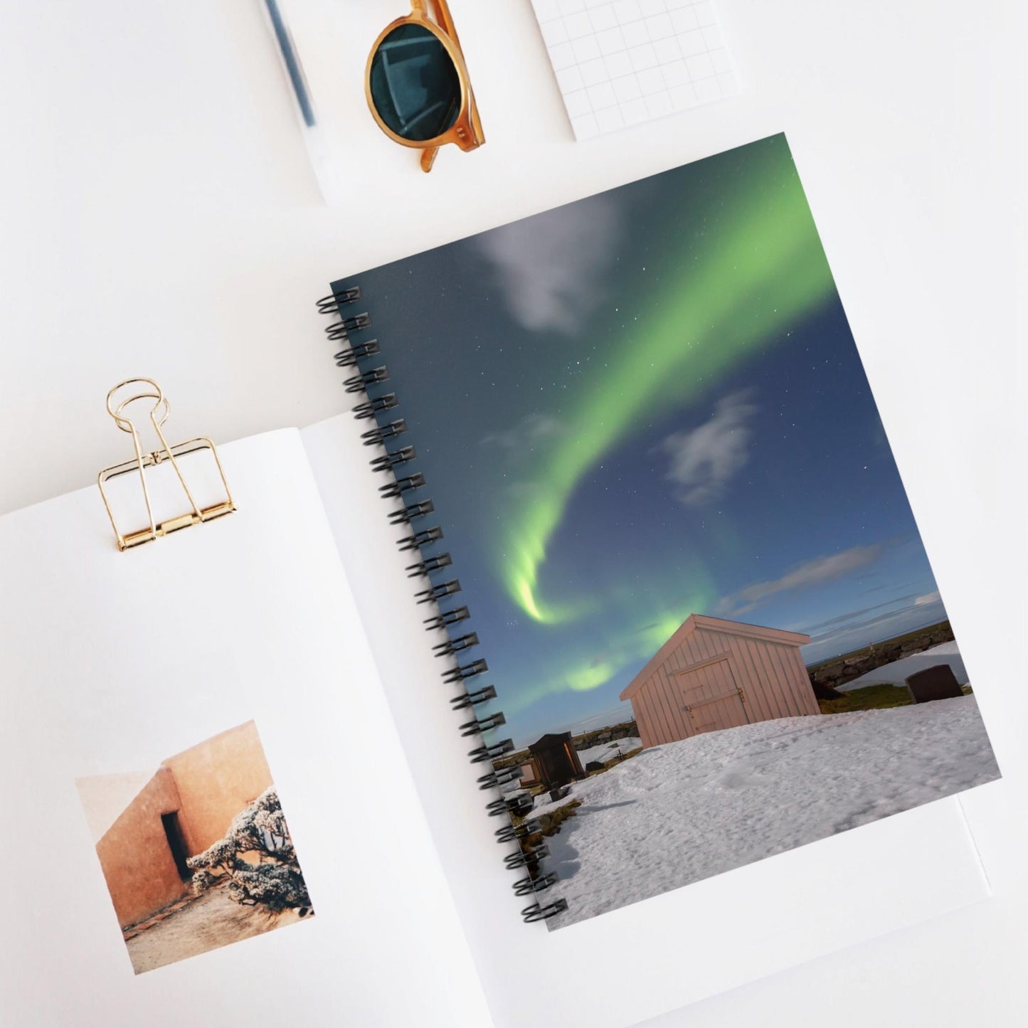 Unique Aurora Borealis Spiral Notebook Ruled Line - Personalized Northern Light View - Stationary Accessories - Perfect Aurora Lovers Gift 19