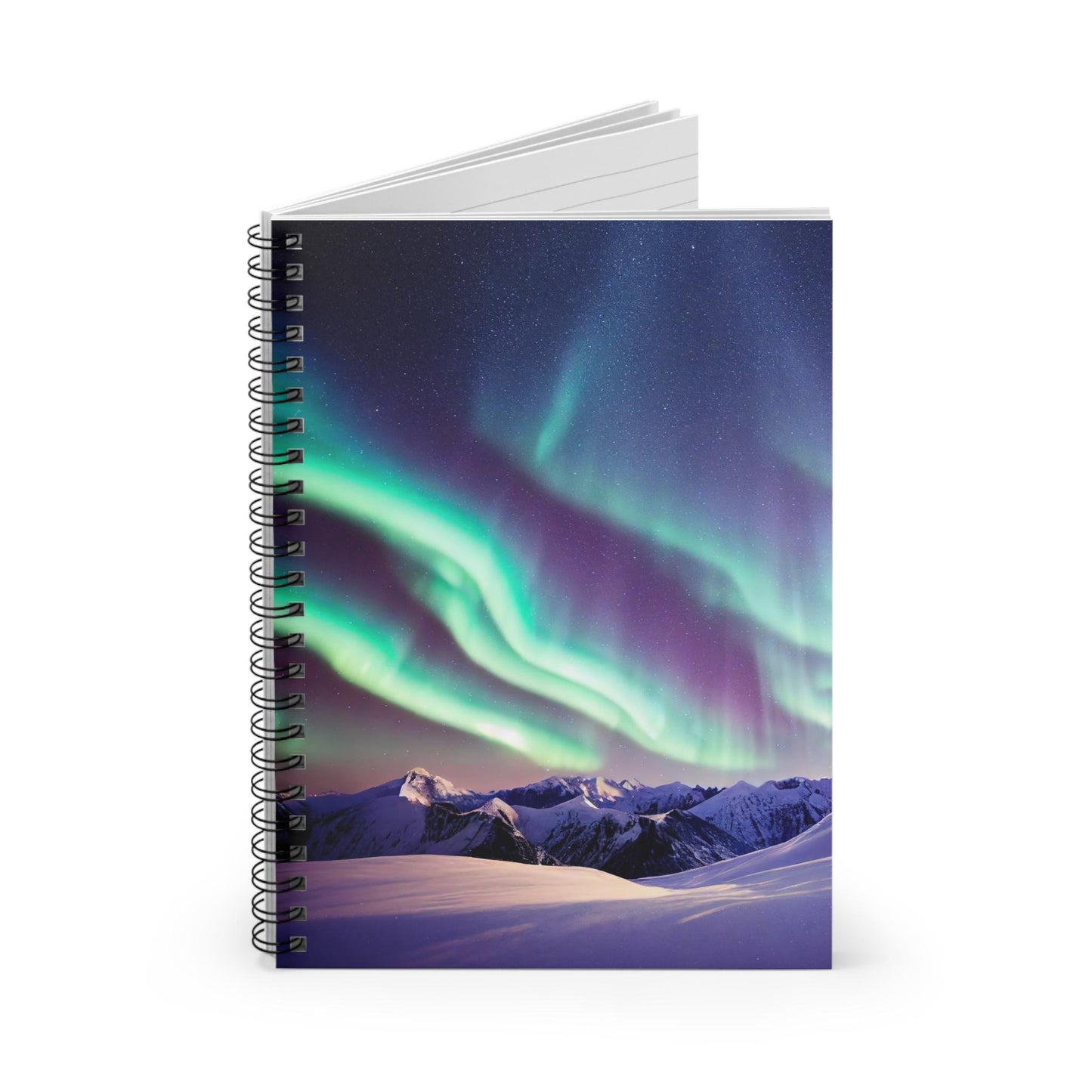 Unique Aurora Borealis Spiral Notebook Ruled Line - Personalized Northern Light View - Stationary Accessories - Perfect Aurora Lovers Gift 28